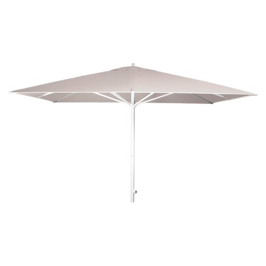 Vlaemynck Easy Track Parasol 330 × 330 cm – Papyrus canopy, White frame