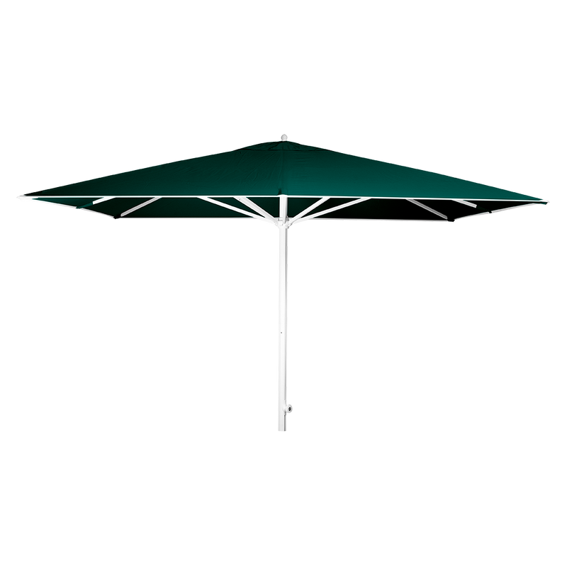 Load image into Gallery viewer, Vlaemynck Easy Track Parasol 330 × 330 cm – Peacock Green canopy, White frame
