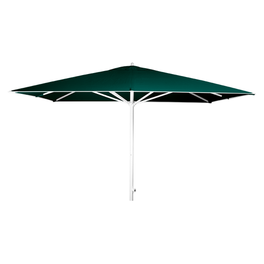 Vlaemynck Easy Track Parasol 330 × 330 cm – Peacock Green canopy, White frame
