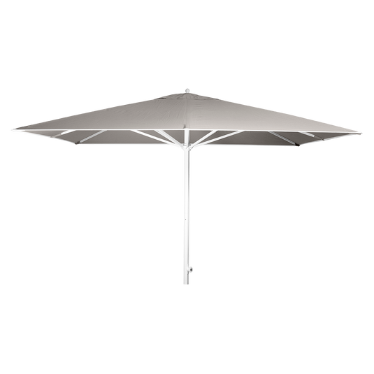 Vlaemynck Easy Track Parasol 330 × 330 cm – Pebble canopy, White frame