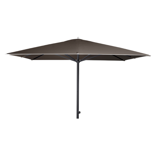 Vlaemynck Easy Track Parasol 330 × 330 cm – Peppercorn Brown canopy, Anthracite frame