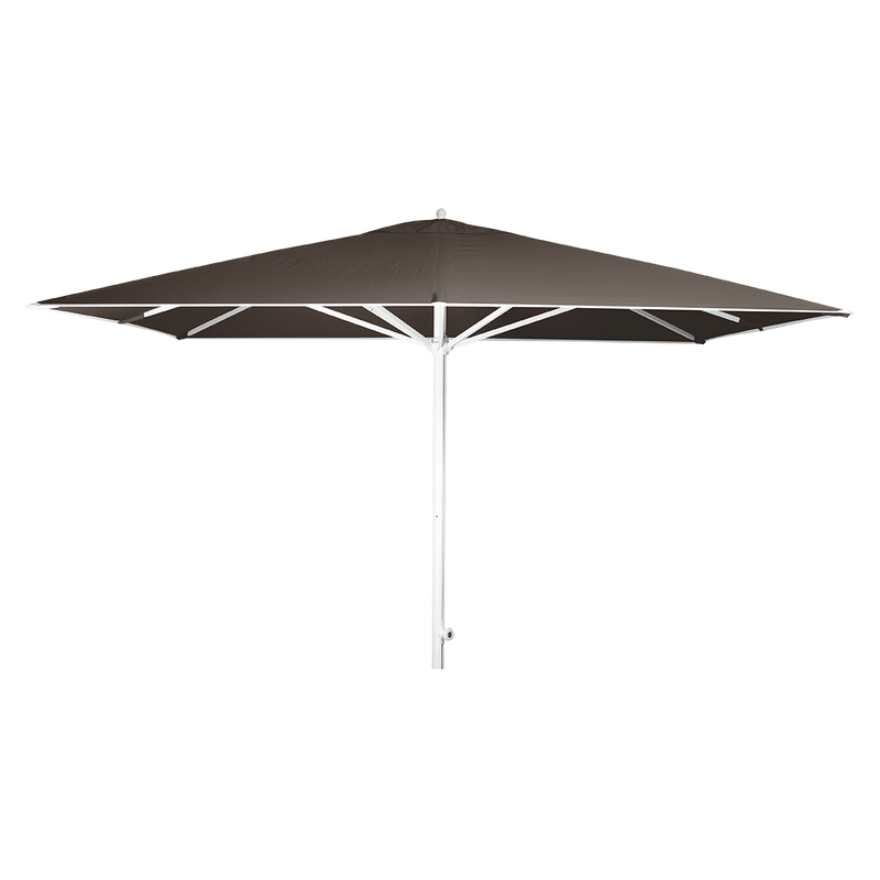 Load image into Gallery viewer, Vlaemynck Easy Track Parasol 330 × 330 cm – Peppercorn Brown canopy, White frame

