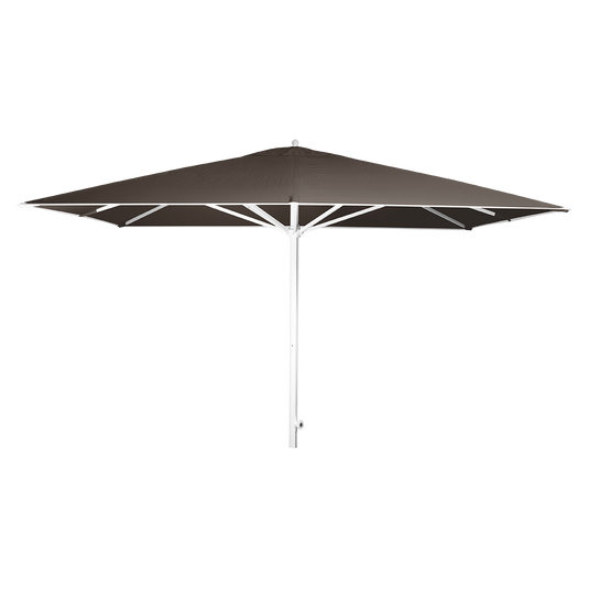 Vlaemynck Easy Track Parasol 330 × 330 cm – Peppercorn Brown canopy, White frame