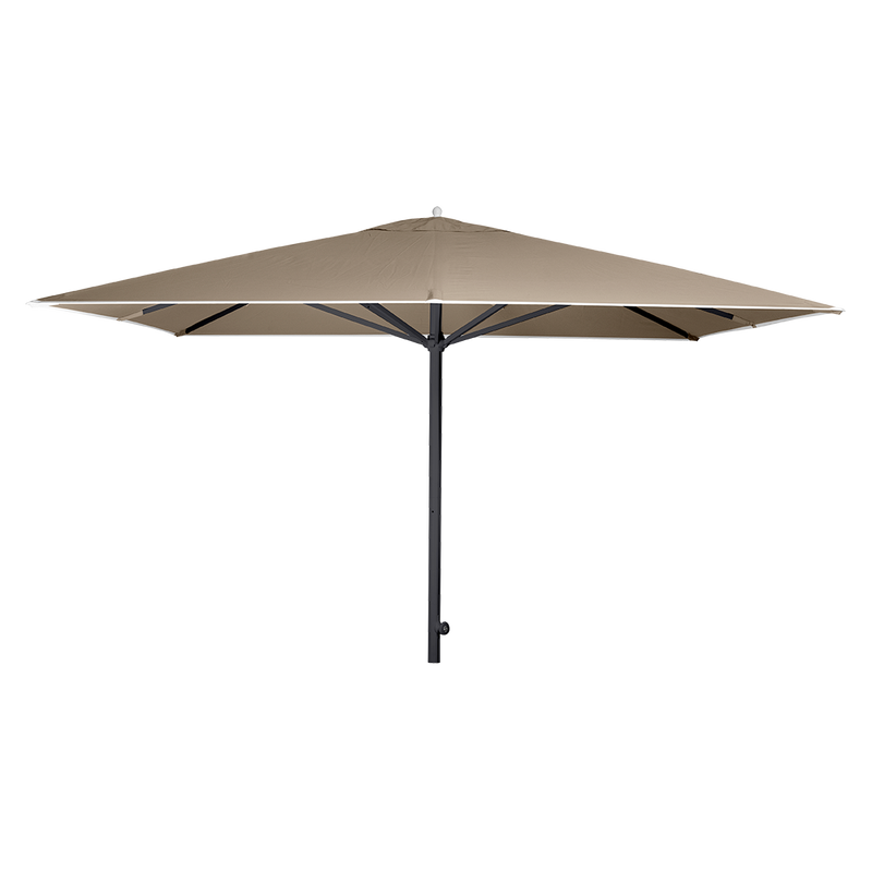 Load image into Gallery viewer, Vlaemynck Easy Track Parasol 330 × 330 cm – Sisal Brown canopy, Anthracite frame
