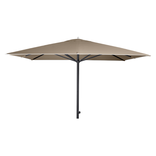 Vlaemynck Easy Track Parasol 330 × 330 cm – Sisal Brown canopy, Anthracite frame