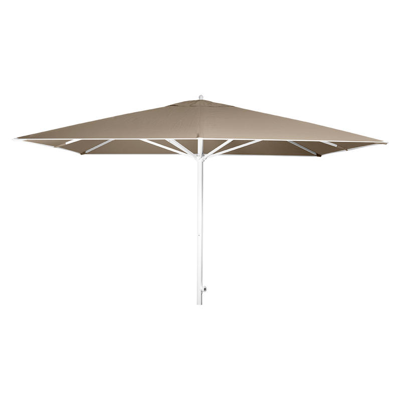 Load image into Gallery viewer, Vlaemynck Easy Track Parasol 330 × 330 cm – Sisal Brown canopy, White frame
