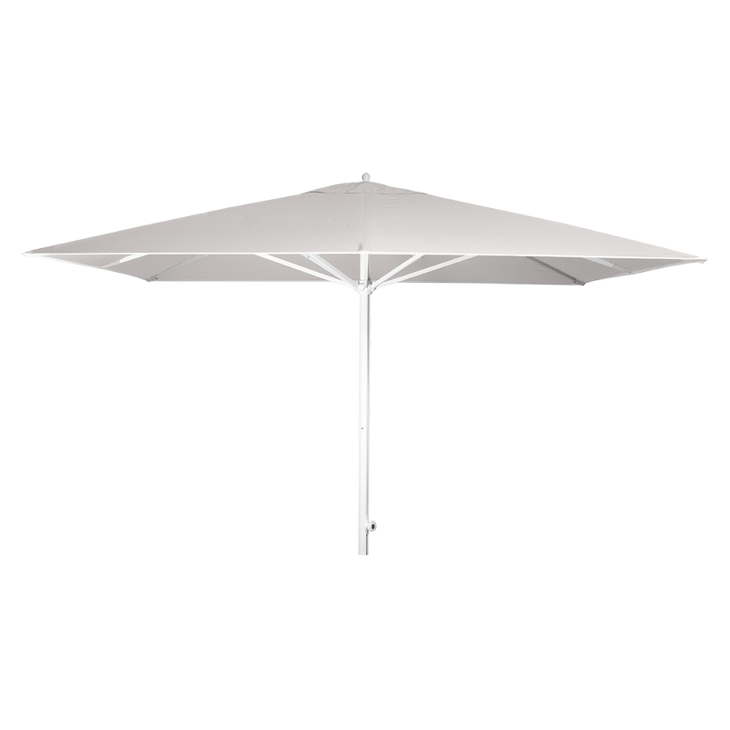 Load image into Gallery viewer, Vlaemynck Easy Track Parasol 330 × 330 cm – Steel Grey canopy, White frame
