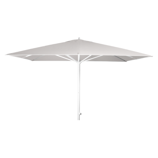 Vlaemynck Easy Track Parasol 330 × 330 cm – Steel Grey canopy, White frame