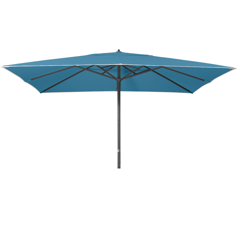 Load image into Gallery viewer, Vlaemynck Easy Track Parasol 400 × 300 cm – Adriatic Blue canopy, Anthracite frame
