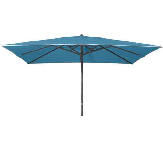 Vlaemynck Easy Track Parasol 400 × 300 cm – Adriatic Blue canopy, Anthracite frame