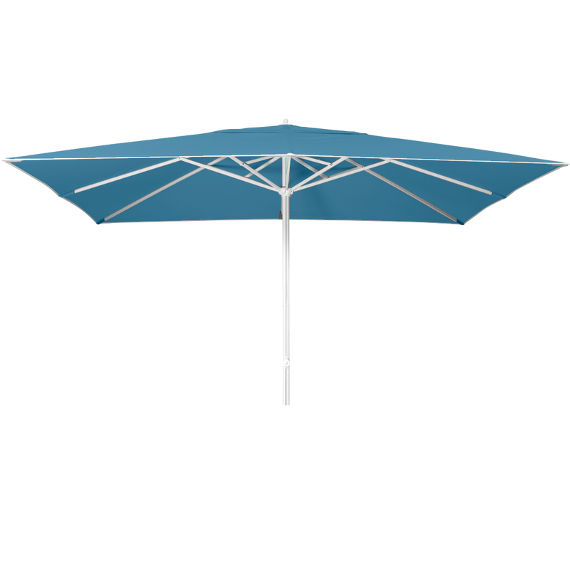 Load image into Gallery viewer, Vlaemynck Easy Track Parasol 400 × 300 cm – Adriatic Blue canopy, White frame
