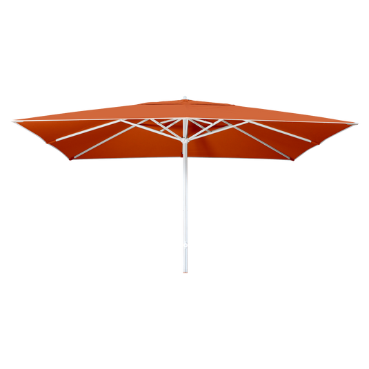 Vlaemynck Easy Track Parasol 400 × 300 cm – Amber canopy, White frame