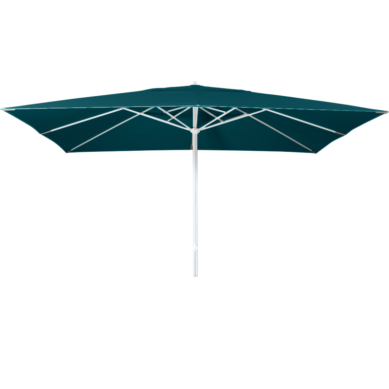 Load image into Gallery viewer, Vlaemynck Easy Track Parasol 400 × 300 cm – Peacock Green canopy, White frame
