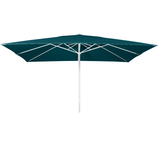Vlaemynck Easy Track Parasol 400 × 300 cm – Peacock Green canopy, White frame