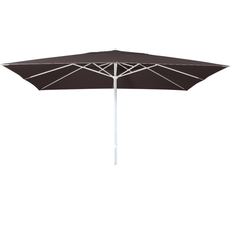 Load image into Gallery viewer, Vlaemynck Easy Track Parasol 400 × 300 cm – Peppercorn Brown canopy, White frame
