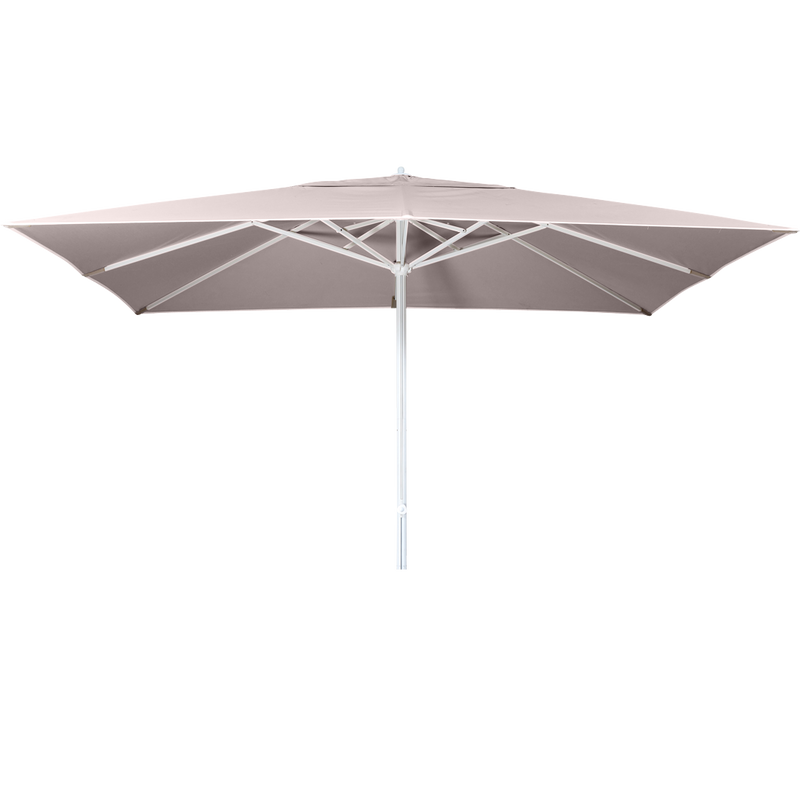 Load image into Gallery viewer, Vlaemynck Easy Track Parasol 400 × 300 cm – Sisal Brown canopy, White frame

