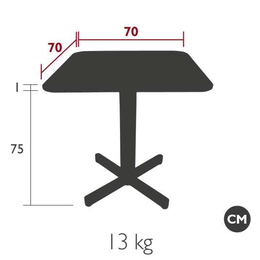 Vlaemynck Gordes Dining Table 70 × 70 cm – view 2