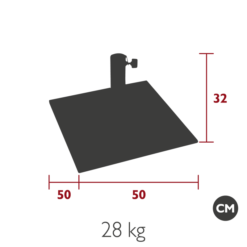 Load image into Gallery viewer, Vlaemynck Lacquered Steel Parasol Base 28 kg – view 2
