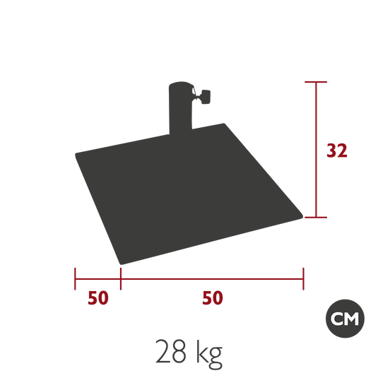 Vlaemynck Lacquered Steel Parasol Base 28 kg – view 2