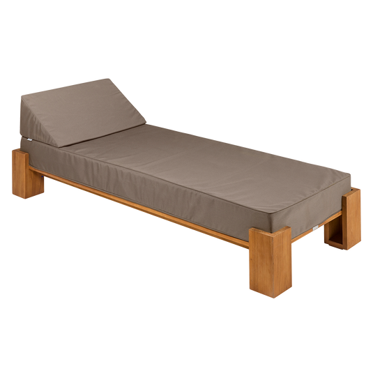 Vlaemynck Livadi 1-Seater Teak Daybed – Sisal Brown