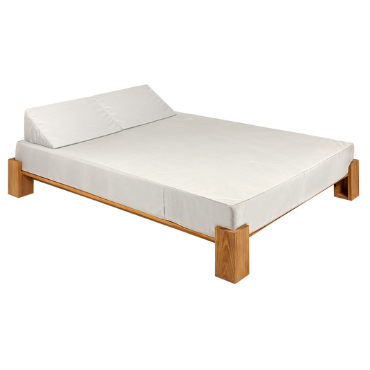 Vlaemynck Livadi 2-Seater Teak Daybed – Ecru