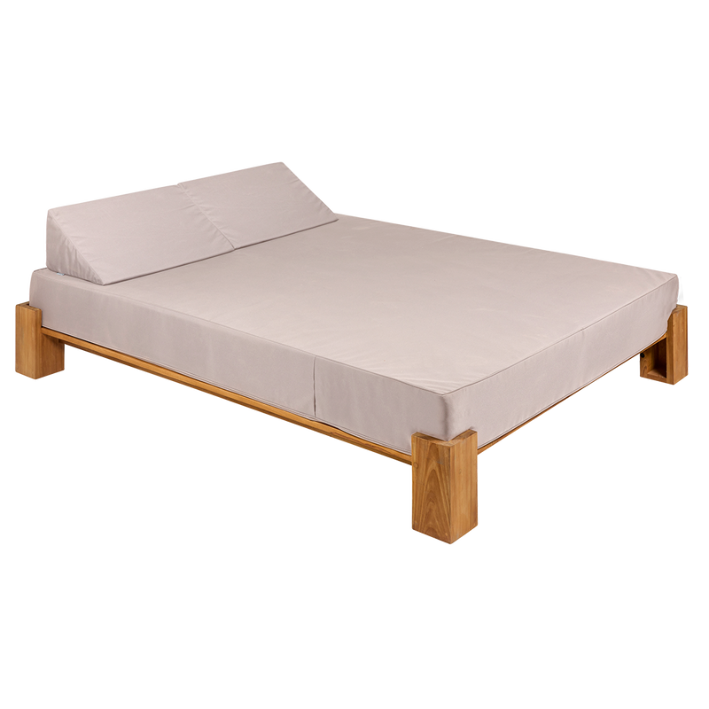 Load image into Gallery viewer, Vlaemynck Livadi 2-Seater Teak Daybed – Papyrus

