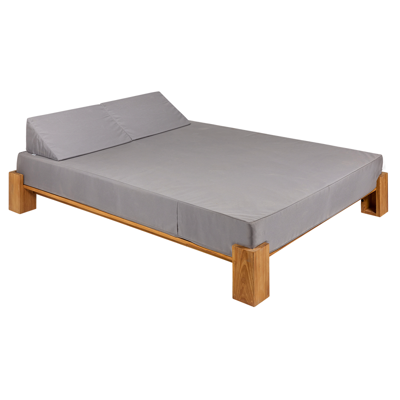 Load image into Gallery viewer, Vlaemynck Livadi 2-Seater Teak Daybed – Pebble
