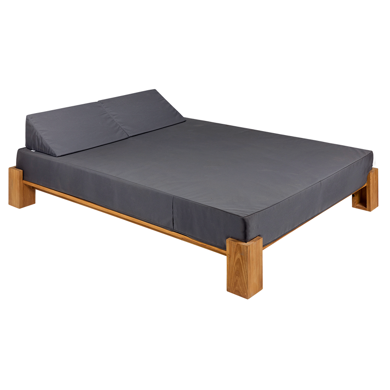 Load image into Gallery viewer, Vlaemynck Livadi 2-Seater Teak Daybed – Titanium Eden
