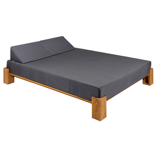 Vlaemynck Livadi 2-Seater Teak Daybed – Titanium Eden