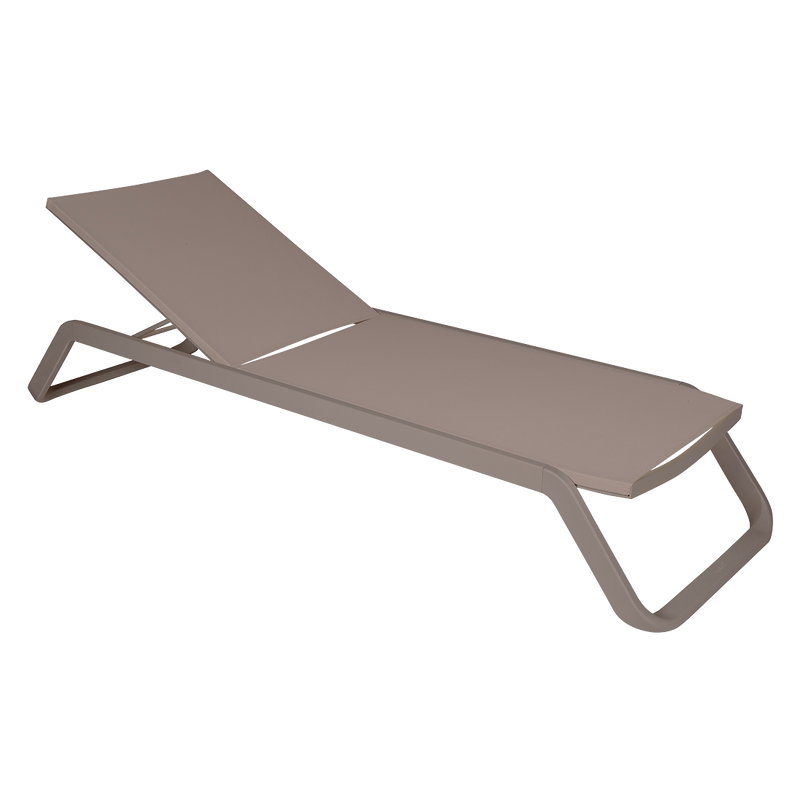 Load image into Gallery viewer, Vlaemynck Marieta Sunlounger – Taupe fabric, Taupe frame
