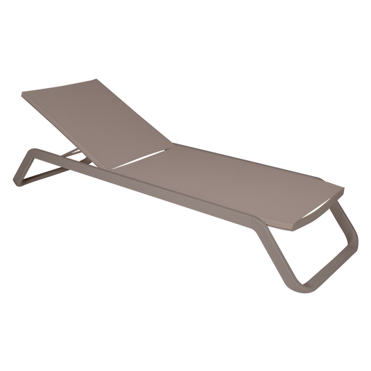 Vlaemynck Marieta Sunlounger – Taupe fabric, Taupe frame