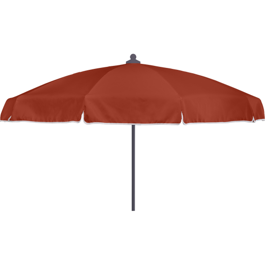 Vlaemynck Plage Parasol Ø180 cm – Earthenware canopy, White – Flap & Braid frame