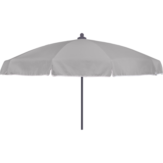 Vlaemynck Plage Parasol Ø180 cm – Pebble canopy, White – Flap & Braid frame