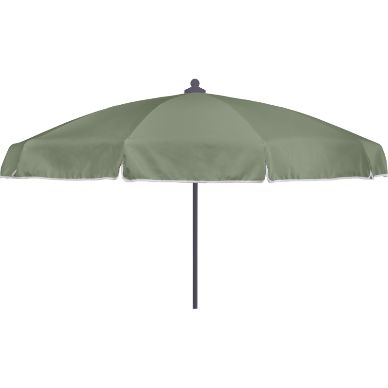 Load image into Gallery viewer, Vlaemynck Plage Parasol Ø180 cm – Sisal Brown canopy, White – Flap &amp; Fringe frame
