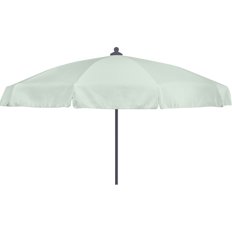Load image into Gallery viewer, Vlaemynck Plage Parasol Ø200 cm – Aqua Green canopy, White – Flap &amp; Braid frame
