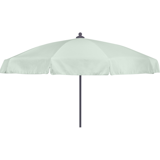 Vlaemynck Plage Parasol Ø200 cm – Aqua Green canopy, White – Flap & Braid frame