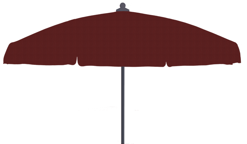 Load image into Gallery viewer, Vlaemynck Plage Parasol Ø200 cm – Garnet canopy, White – Flap &amp; Braid frame
