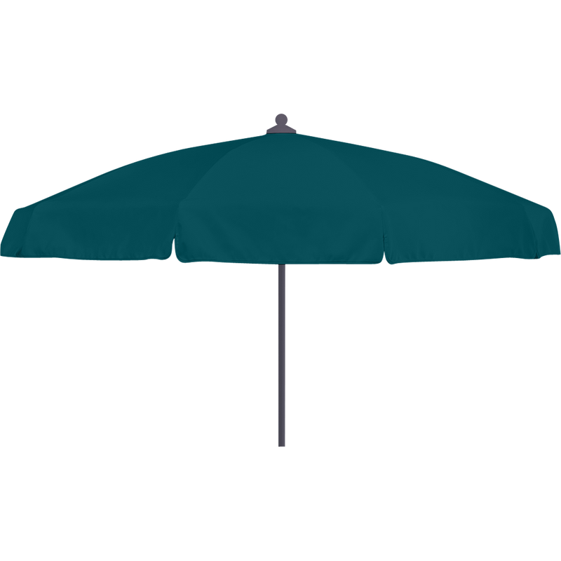 Load image into Gallery viewer, Vlaemynck Plage Parasol Ø200 cm – Peacock Green canopy, White – Flap &amp; Braid frame
