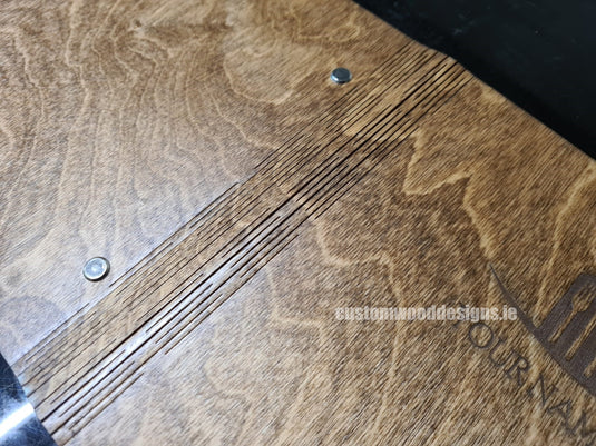 20 x Personalised Wood Menus 20x20cm Custom Wood Designs __label: Multibuy walnut-20-x-wood-menus-20x20cm-51436379832663