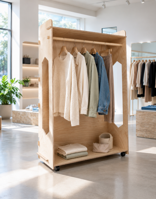 Apparel Rack with Wheels