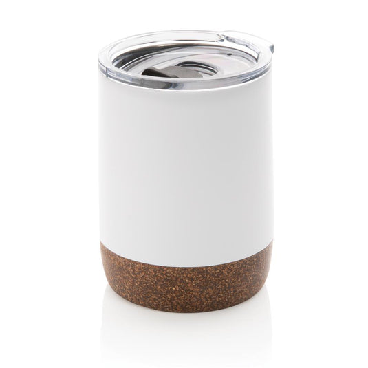 Re-steel cork small vacuum coffee mug pack of 25 Branded White Custom Wood Designs __label: Multibuy whitecorkcoffeemugcustomwooddesigns