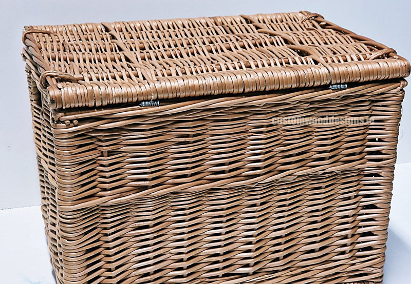 Load image into Gallery viewer, 10 x Wicker Hamper Basket Large 40 X 30 X 30cm Wicker Hamper Basket Custom Wood Designs Gifting basket hamper basket Retail display basket wicker basket wicker-hamper-basket-with-black-fabric-lining-10-x-wicker-hamper-basket-large-40-x-30-x-30cm-53613681770839
