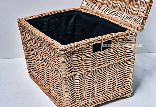 10 x Wicker Hamper Basket Large 40 X 30 X 30cm Wicker Hamper Basket Custom Wood Designs Gifting basket hamper basket Retail display basket wicker basket wicker-hamper-basket-with-black-fabric-lining-10-x-wicker-hamper-basket-large-40-x-30-x-30cm-53613688095063