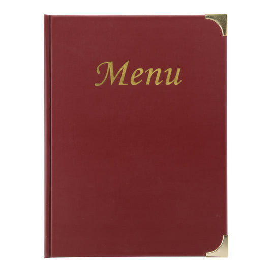 Menu holder 8 x A4 Pack of 10 Wine Red Custom Wood Designs __label: Multibuy wine-red-menu-holder-8-x-a4-pack-of-10-53613310706007