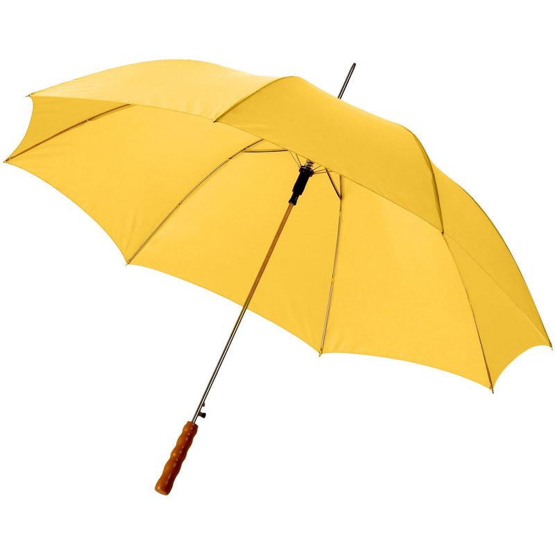 Load image into Gallery viewer, 23&quot;Umbrella with wooden handle pack of 25 Yellow Custom Wood Designs __label: Multibuy yellwoumbrellacustomwooddesignspromogifting_a60696be-1929-4a2a-b799-eb890c011c2e
