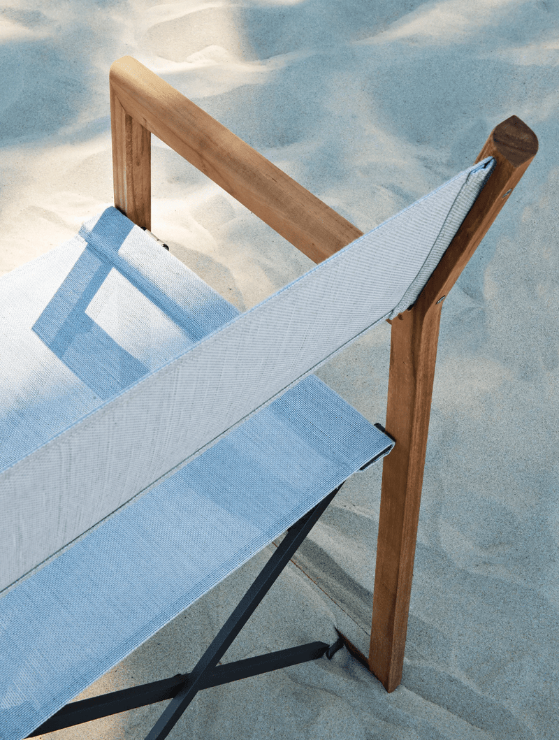 Load image into Gallery viewer, ZÉNITH Teak Armchair Folding Director’s Chair - Custom Wood DesignsFermob ZÉNITH Teak folding armchair with a director’s style design, lightweight and portable for outdoor use.Directors Chair Foldable Beach Chair Teak24575191477431
